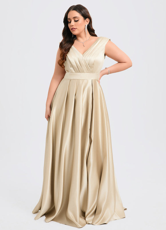 Robe de Soirée Satin Mauve Élégant - gallery 7