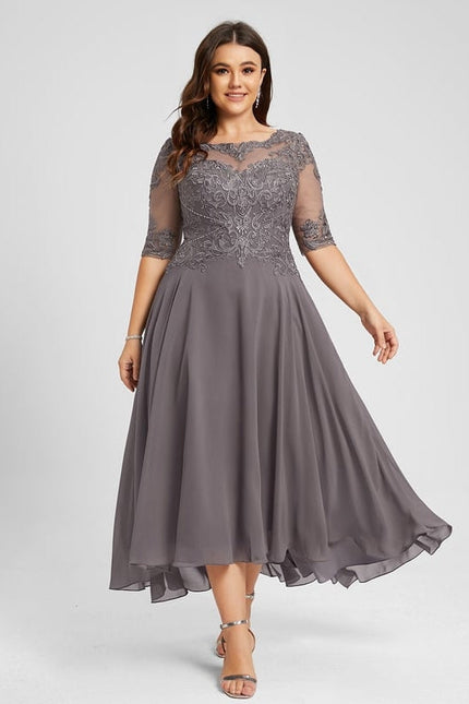 Robe de Soirée Sérénité Grise - gallery 7