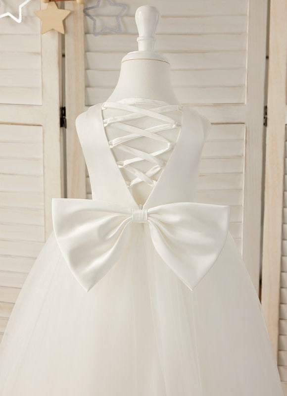 Robe de Soirée Satinée Enfant - gallery 1