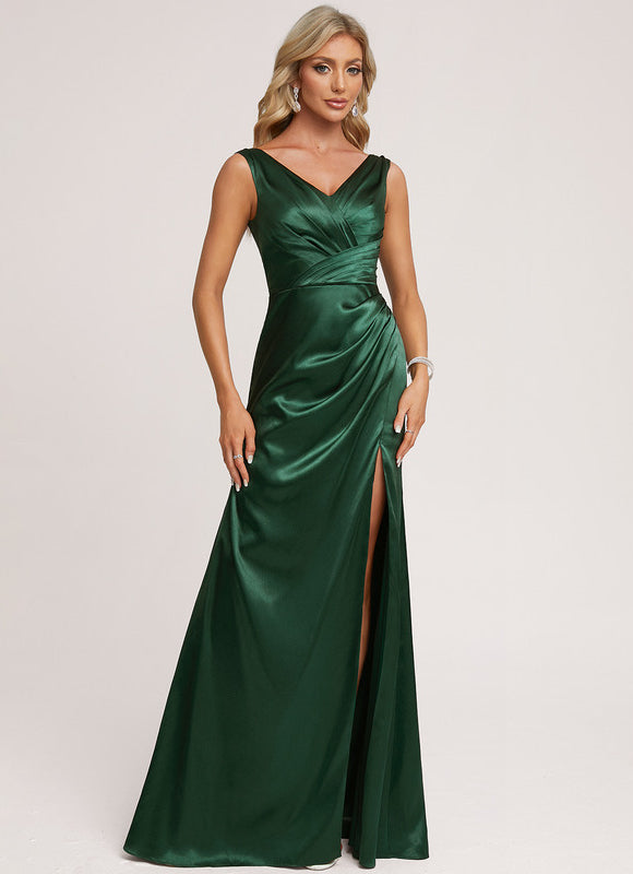 Robe de Soirée Dorée Fluide