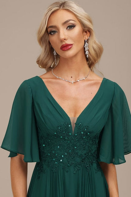 Robe de Soirée Vert Éclatante - gallery 1