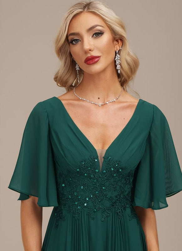 Robe de Soirée Vert Éclatante - gallery 1