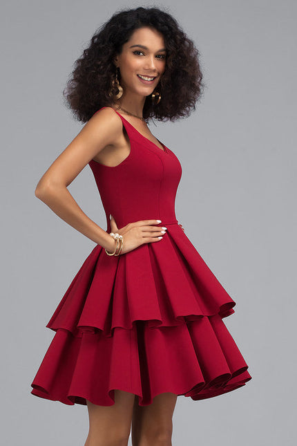 Robe de Soirée Rouge Festif - gallery 3