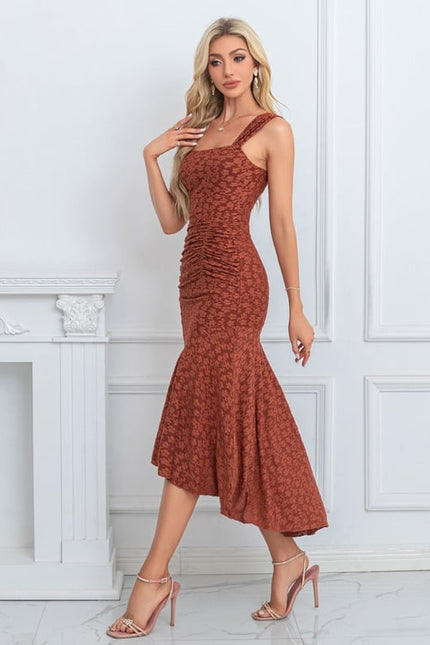 Robe de Soirée Jacquard Terracotta - gallery 6