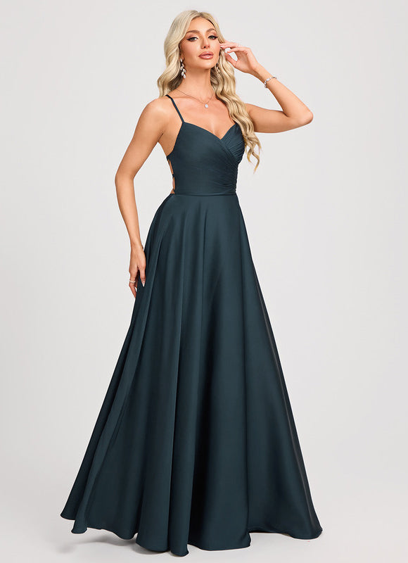Robe de Soirée Envolée De Satin - gallery 4
