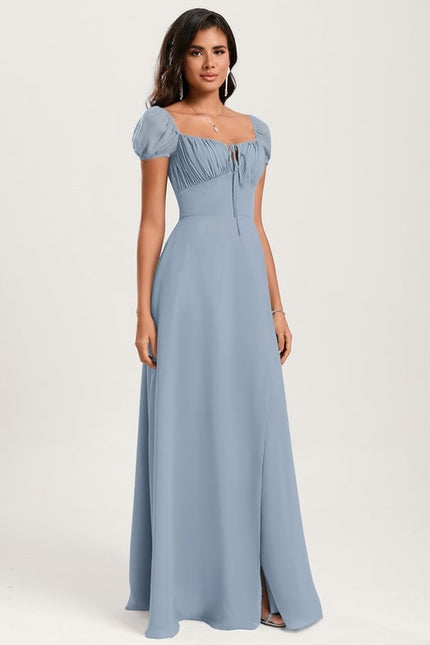 Robe de Soirée Fluide Vert Deau - gallery 3