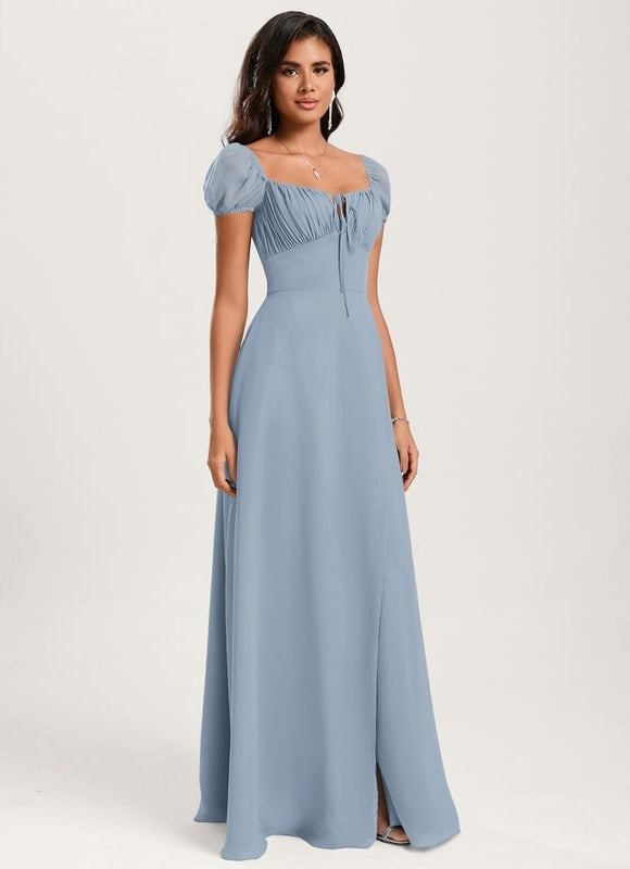 Robe de Soirée Fluide Vert Deau - gallery 3