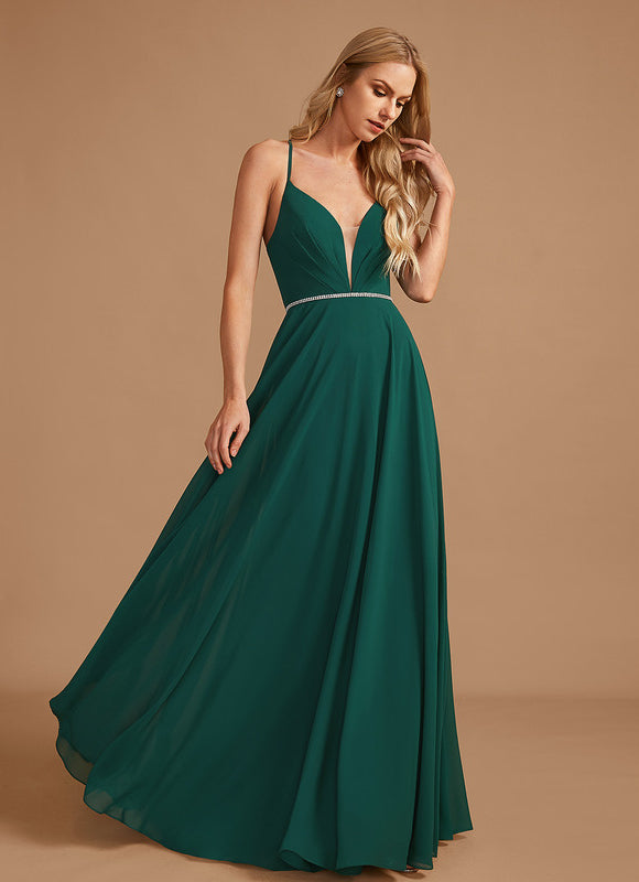 Robe de Soirée Émeraude Lustrale