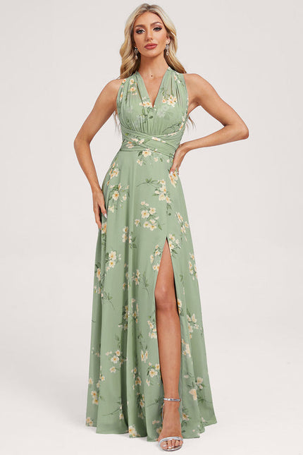 Robe de Soirée Bordeaux Fluide - gallery 3