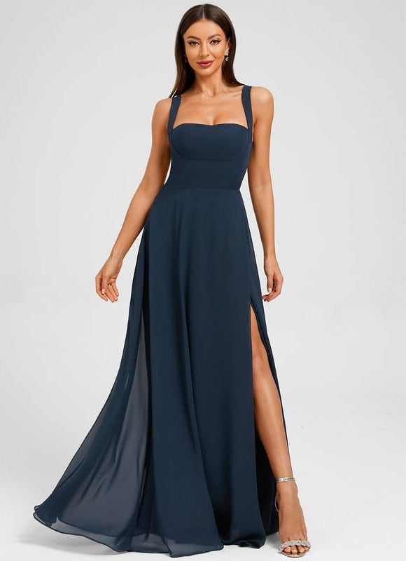 Robe de Soirée Longue Marine Élégante - gallery 4