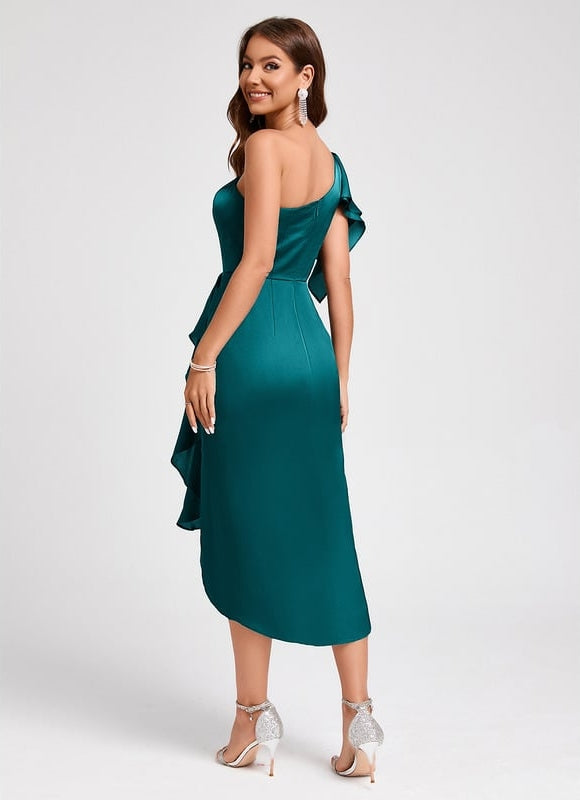 Robe de Soirée Satinée Ondulante - gallery 4