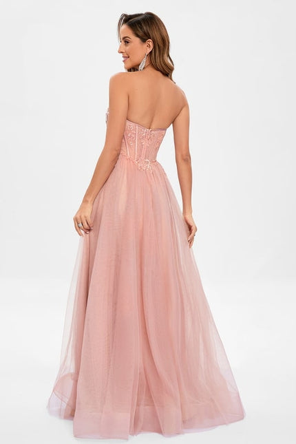 Robe de Soirée De Gala Rosée - gallery 1