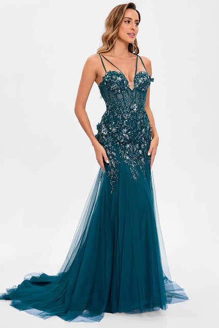 Robe de Soirée Éclat Aquatique - gallery 1