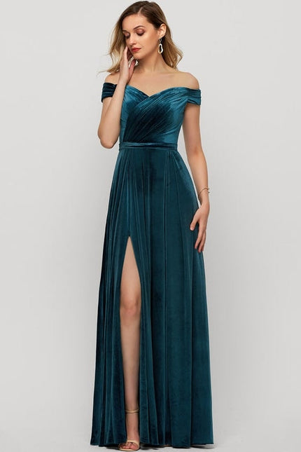Robe de Soirée Sérénité Émeraude