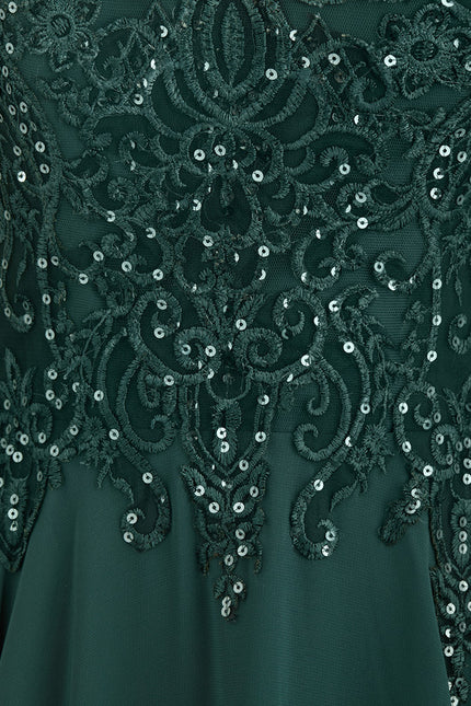 Robe de Soirée Émeraude Rayonnante - gallery 9