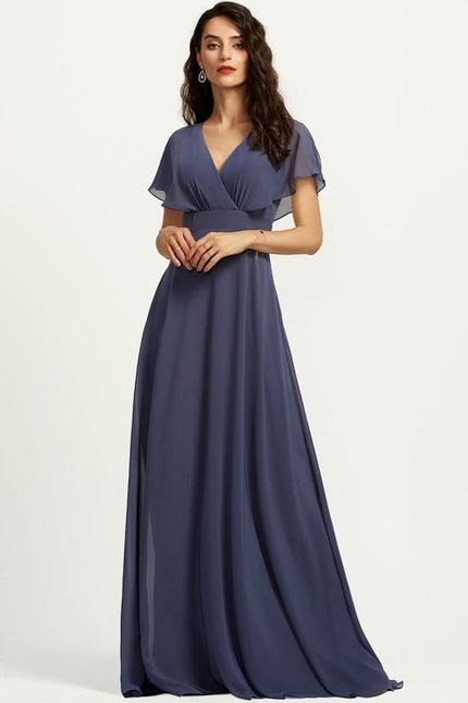 Robe de Soirée Mousseline Beige