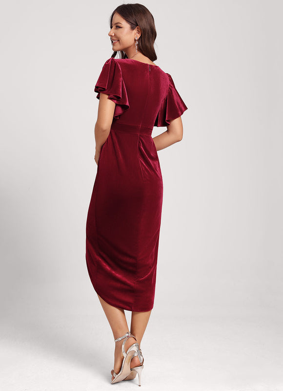 Robe de Soirée Velours Rubis - gallery 6