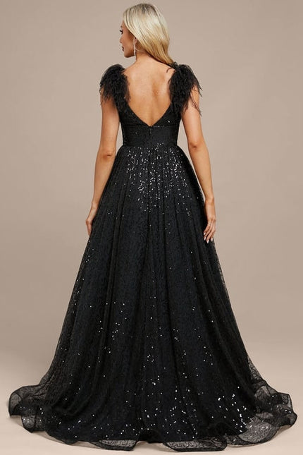 Robe De Soirée Noire Dentelle - gallery 8