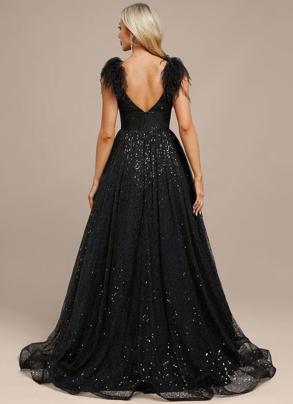 Robe De Soirée Noire Dentelle - gallery 8
