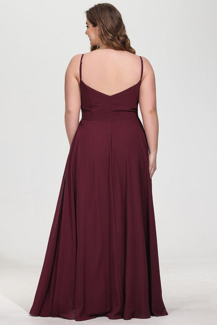 Robe de Soirée Mousseline Beige - gallery 9