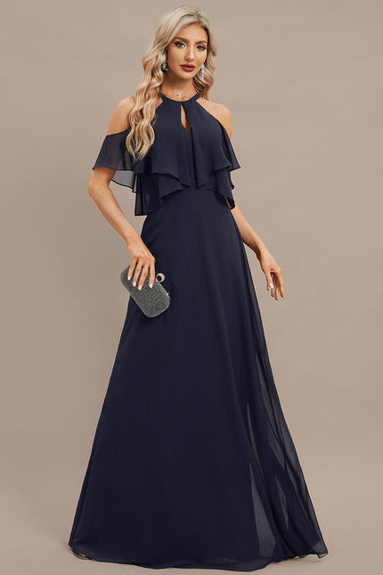 Robe de Soirée Nuit Marine Éthérée - gallery 4