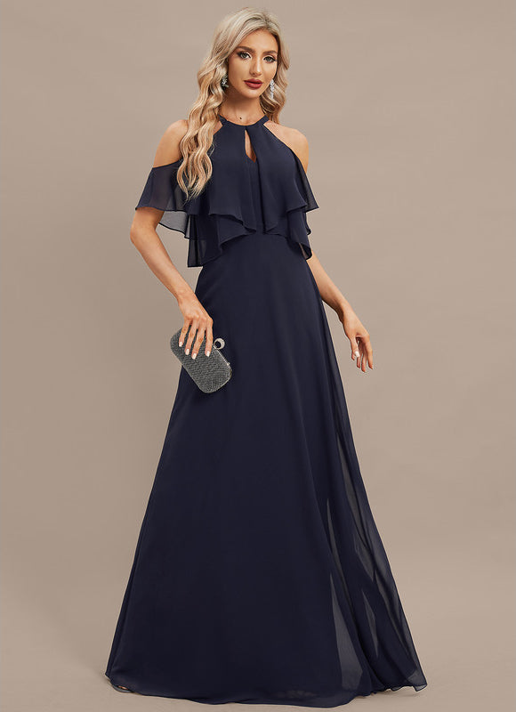 Robe de Soirée Nuit Marine Éthérée - gallery 4