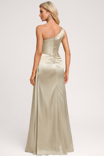 Robe de Soirée Bleu Satiné Élégant - gallery 4