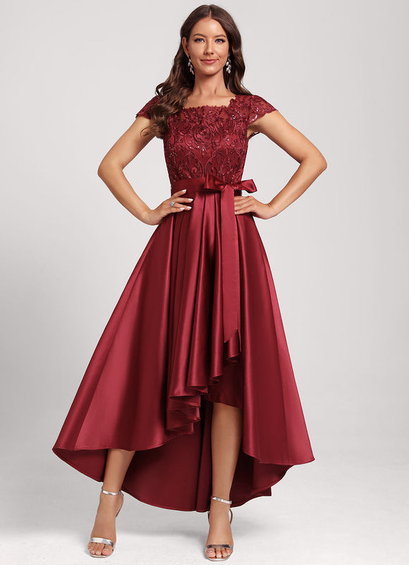 Robe de Soirée Rouge Satin Élégant - gallery 2
