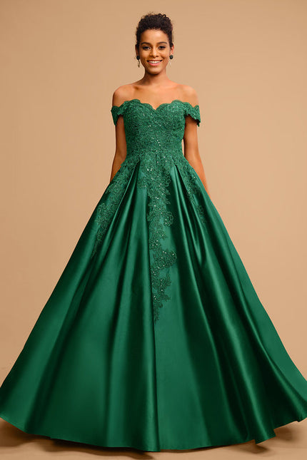 Robe de Soirée Royale Satinée