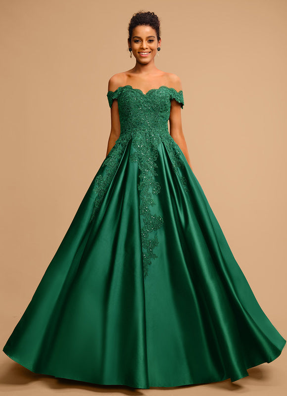 Robe de Soirée Royale Satinée