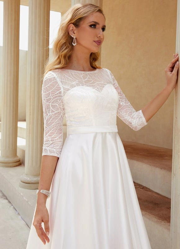 Robe De Soirée Asymétrique Blanche - gallery 2