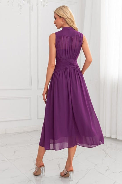 Robe de Soirée Violette Fluide - gallery 2