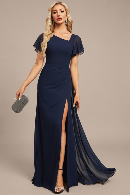 Robe de Soirée Col Évasé Élégance - gallery 2