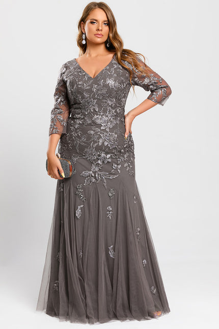 Robe de Soirée Argentée Lumineuse - gallery 9