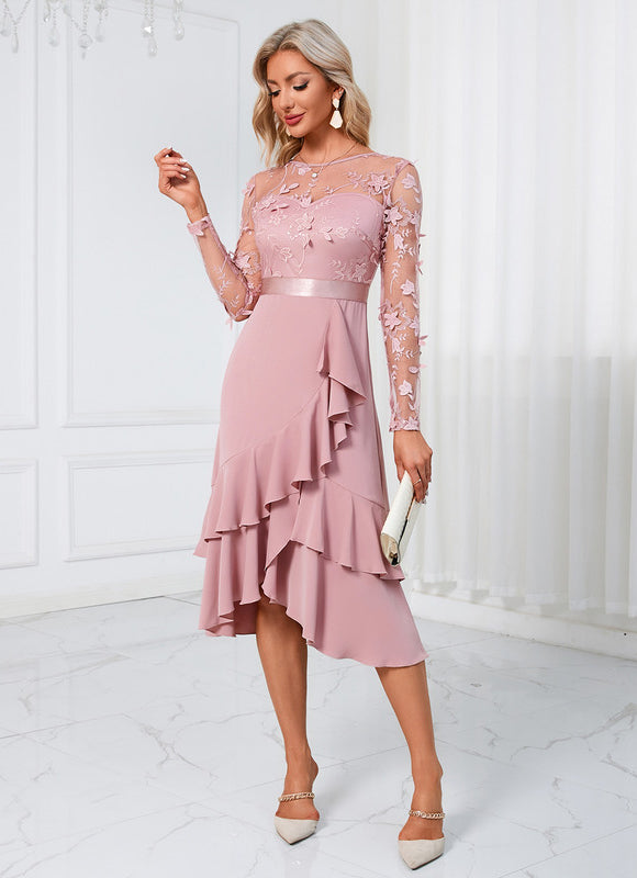Robe de Soirée Rose Volante - gallery 3