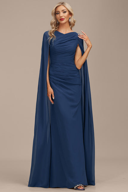 Robe de Soirée Fluide Marine - gallery 3