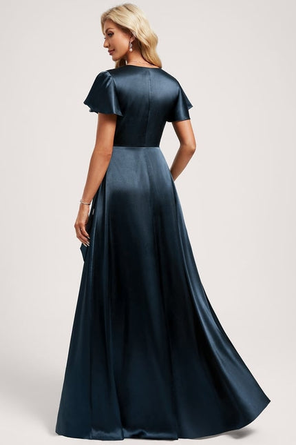 Robe de Soirée Dorée Fluide - gallery 4