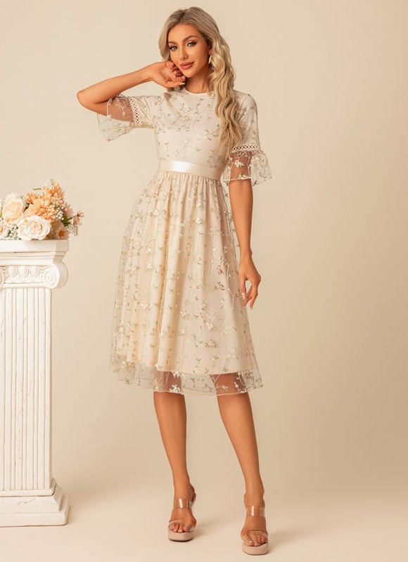 Robe de Soirée Fleurie Éthérée - gallery 1