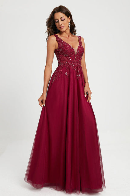 Robe de Soirée Satin Rubis - gallery 3