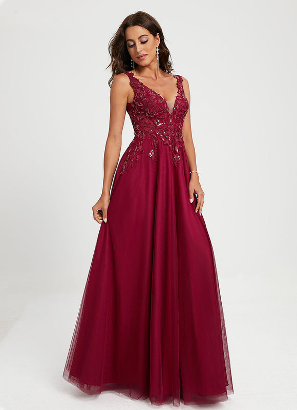 Robe de Soirée Satin Rubis - gallery 3