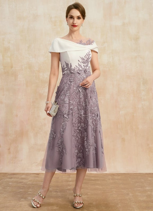 Robe de Soirée Lavande Élégante