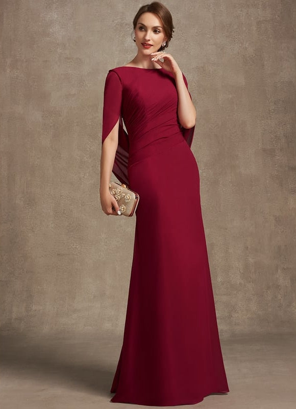 Robe de Soirée Velours Rubis Élégant - gallery 5