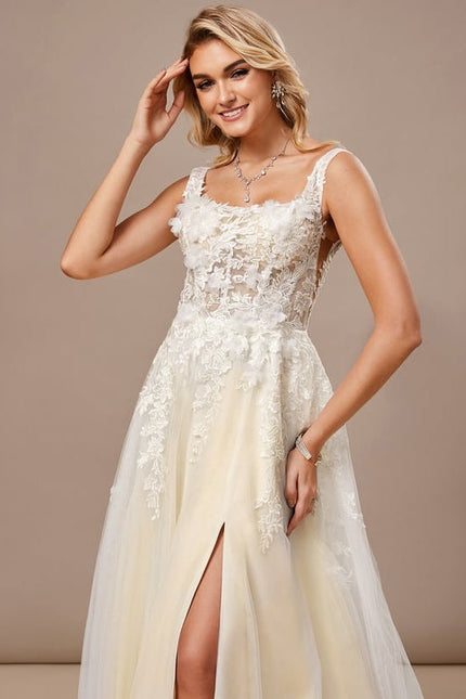 Robe de Soirée Tulle Écrue - gallery 4