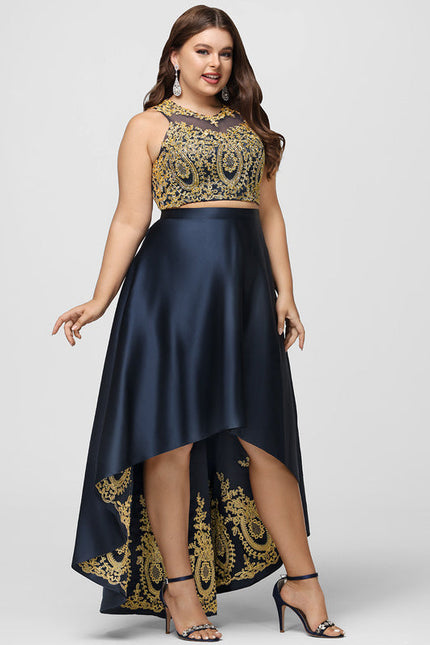 Robe de Soirée Éclat Doré Asymétrique - gallery 8