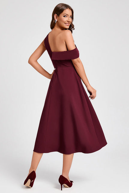 Robe de Soirée Flottante Bordeaux - gallery 1