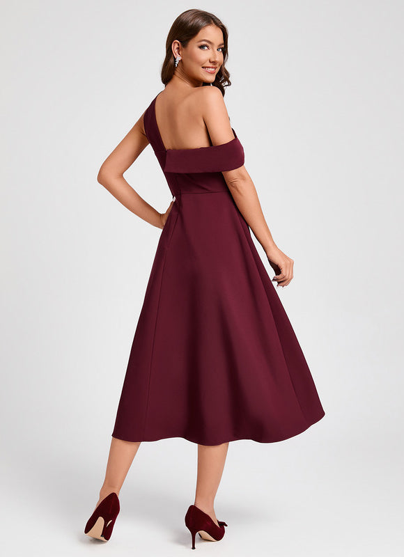 Robe de Soirée Flottante Bordeaux - gallery 1