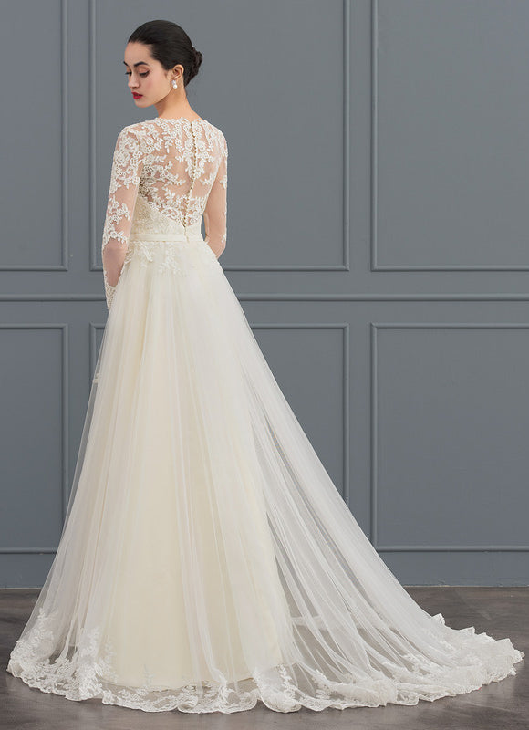 Robe De Soirée Grande Taille Blanche - gallery 2