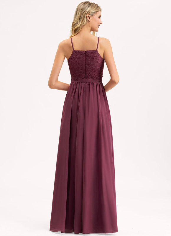 Robe de Soirée Bordeaux Dentelle Élégante - gallery 3