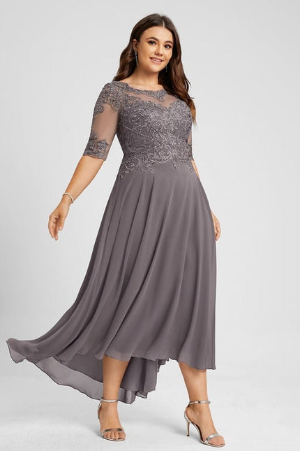 Robe de Soirée Sérénité Grise - gallery 9