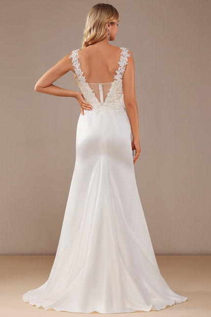 Robe de Soirée Satinée Orchidée - gallery 2